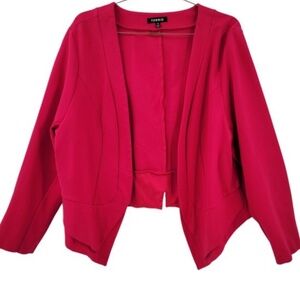 TORRID STUDIO CREPE KNIT PINK BLAZER 3X